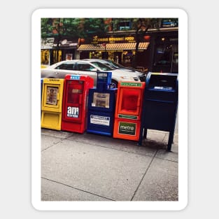 Newspapers Street Upper West Side Manhattan NYC Sticker